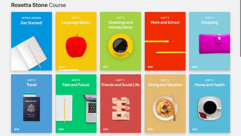 برنامه Rosetta Stone برای تقویت زبان انگلیسی