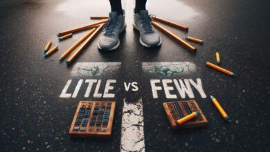 فرق little با few