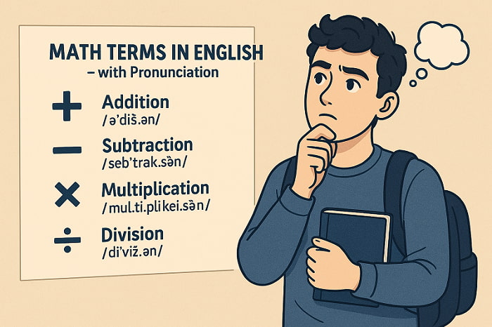 یادگیری اصطلاحات ریاضی به انگلیسی