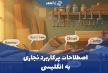 اصطلاحات پرکاربرد نجاری به انگلیسی