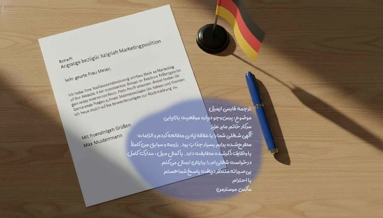 نمونه امضا حرفهای در ایمیل رسمی آلمانی