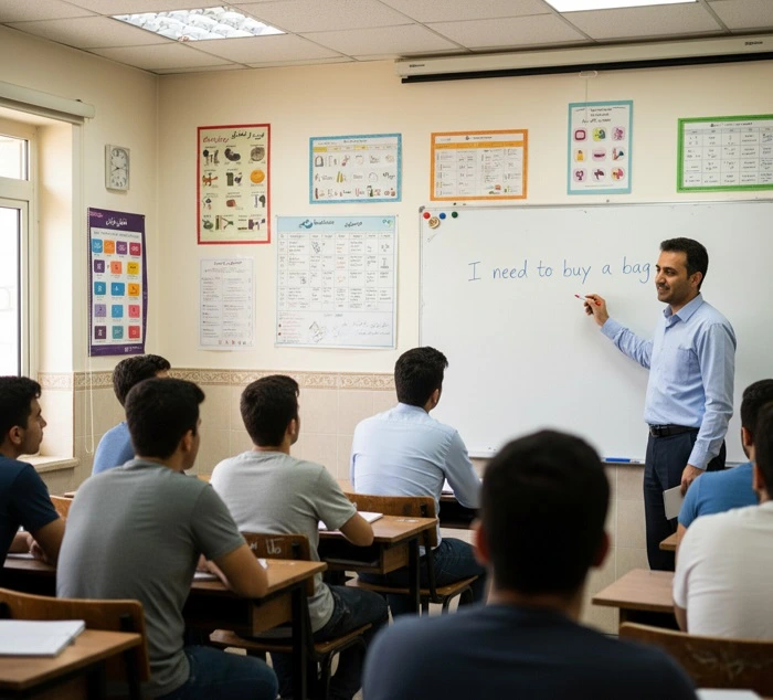استفاده از فعل need با ساختار اسم