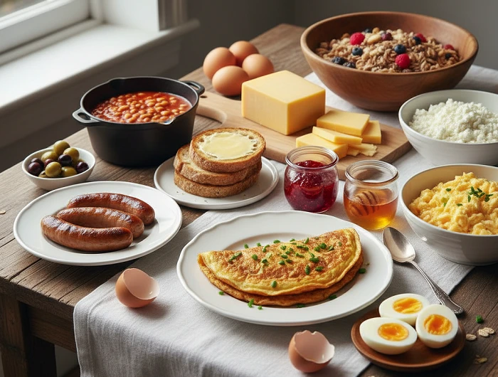 محصولات لبنی و غلات صبحانه به انگلیسی