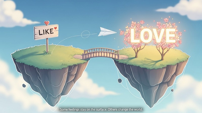 تفاوت like و love