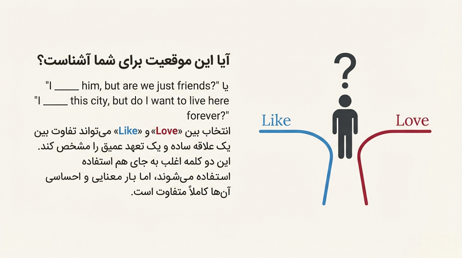 اهمیت تفاوت love و like