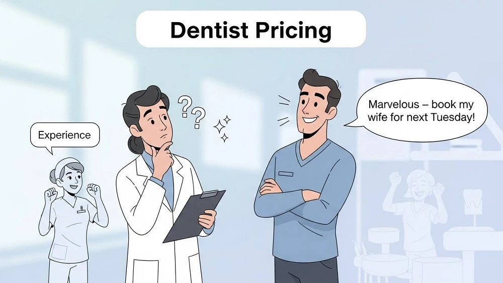 داستان طنز انگلیسی کوتاه | Dentist Pricing