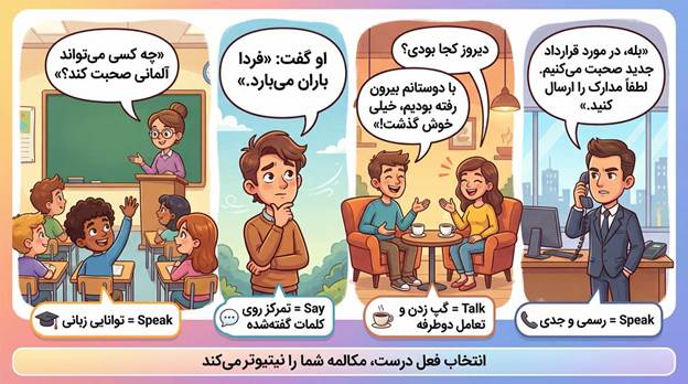 بررسی عمیق فعل Speak (صحبت کردن - رسمی)