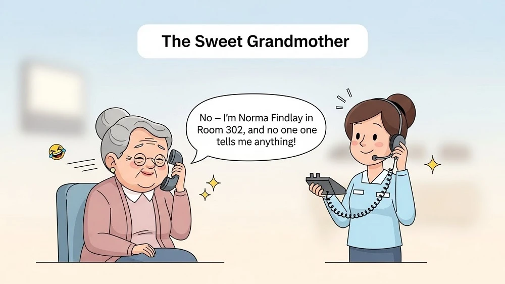 داستان طنز انگلیسی کوتاه | The Sweet Grandmother
